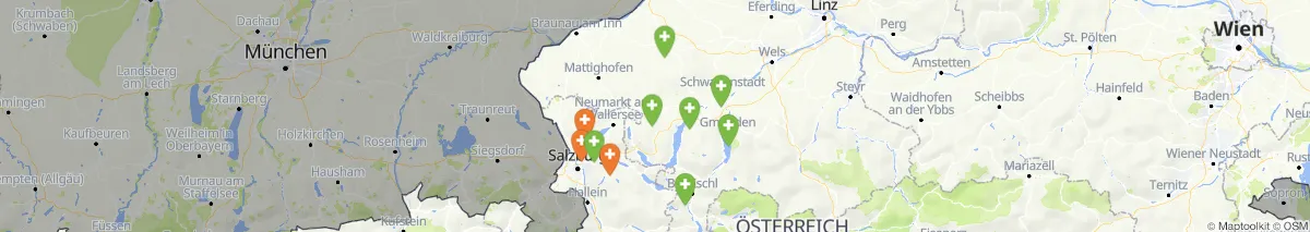 Kartenansicht für Apotheken-Notdienste in der Nähe von Berg im Attergau (Gemeinde, Oberösterreich) (154)